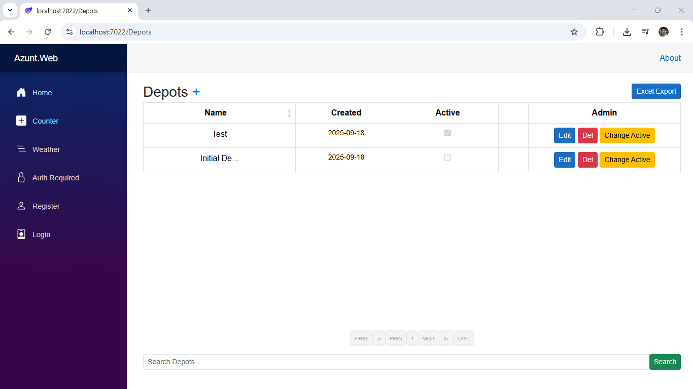 Azunt.DepotManagement 모듈 구축 가이드