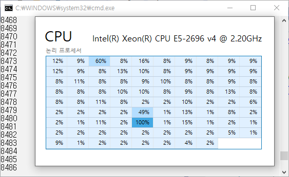 하나의 프로세서만 열심히 일하기